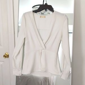 Altar'd State White Knot Blouse